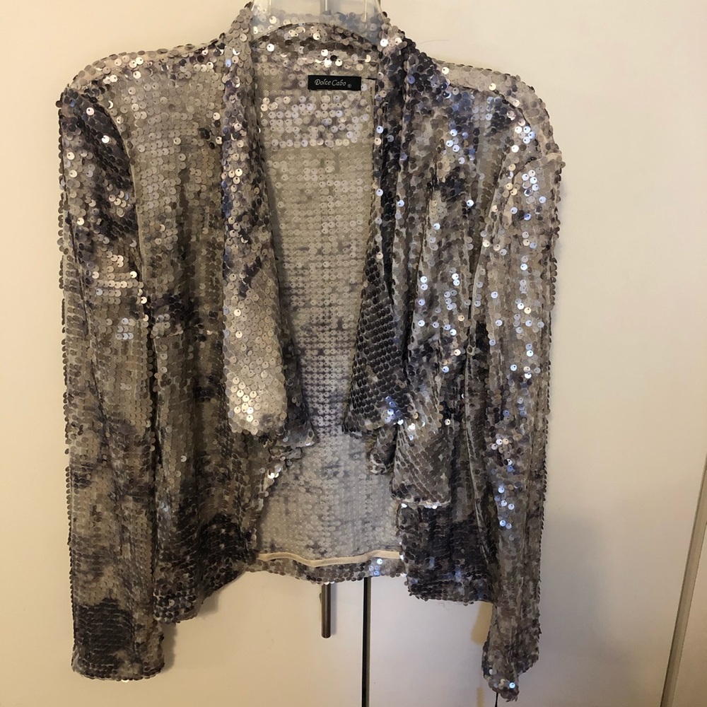 Dolce Cabo Brown & Silver Sequin Jacket